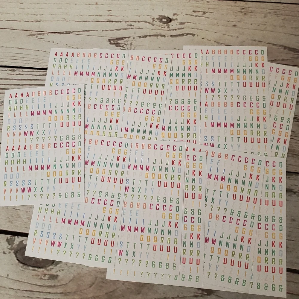 Planner stickers alphabet letters